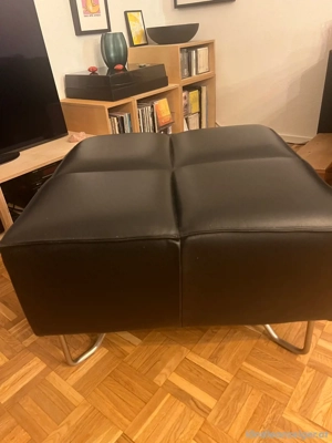 Boconcept Hocker schwarz, Leder Bild 3