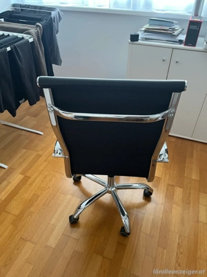 Bürostuhl schwarz silber Bild 3