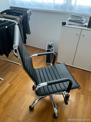 Bürostuhl schwarz silber Bild 2
