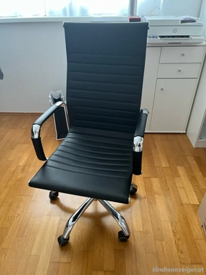 Bürostuhl schwarz silber