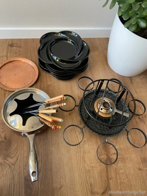 Fondue Kupfer Geschirr Set Bild 2