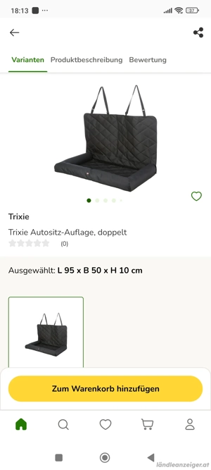 Trixie Autositzauflage 