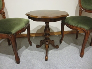 Tisch mit zwei Stühlen im Biedermeierstil Bild 2