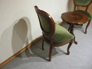 Tisch mit zwei Stühlen im Biedermeierstil Bild 3