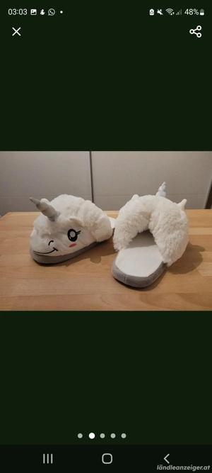 Super süße Einhorn Hausschuhe Bild 2