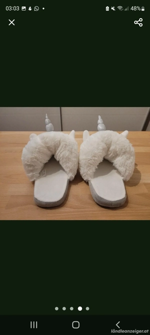 Super süße Einhorn Hausschuhe Bild 4