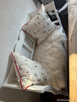 Holzbank weiß sehr schön Bild 2