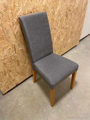 Stuhl grau gepolstert Bild 2