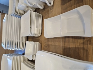 Geschirrset Weiß, Eckig, Top Zustand Bild 3