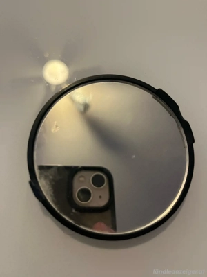 Taschenspiegel rund schwarz