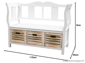 Holzbank weiß sehr schön Bild 4