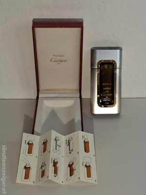 Santos de Cartier Paris - Eau de Toilette 50 ml Flakon - OVP in roter Box - Vintage - Rarität  Bild 9