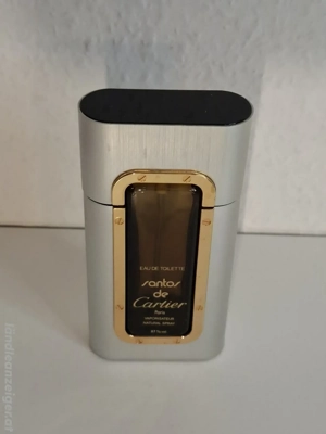 Santos de Cartier Paris - Eau de Toilette 50 ml Flakon - OVP in roter Box - Vintage - Rarität  Bild 4