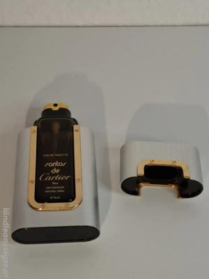 Santos de Cartier Paris - Eau de Toilette 50 ml Flakon - OVP in roter Box - Vintage - Rarität  Bild 7