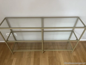 Regal Sideboard Glas 130x30x73 cm Bild 2