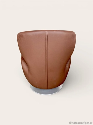 Sessel Lounger KOINOR (D) Echtleder braun drehbar Bild 3