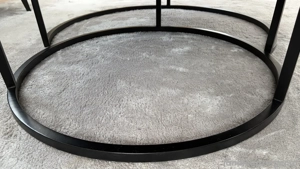 Couchtisch-Set rund aus echtem Mango-Holz Bild 5