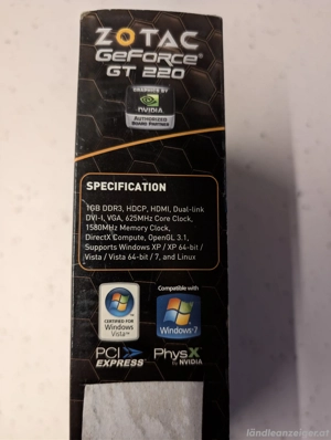 ZOTAC GeForce GT 220 1GB DDR3 Grafikkarte inkl OVP Bild 3