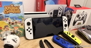 Nintendo Switch OLED-Modell, Weiß, Inkl. 4 Joy Cons, 2 Spiele, 256GB und mehr.. Bild 6