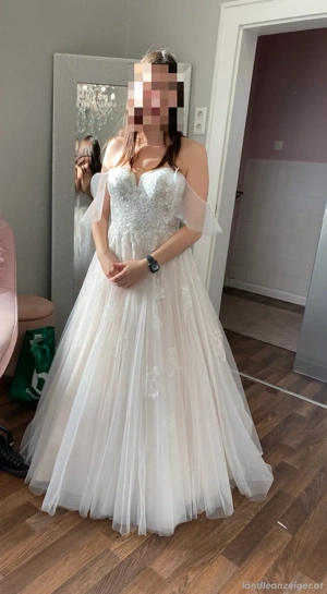Brautkleid gr. 36 champagner Bild 4