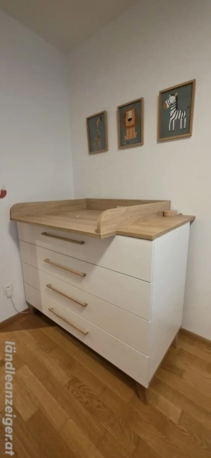 Paidi Wickelkommode & Gitterbett  Oskar  inkl. Matratze Bild 2