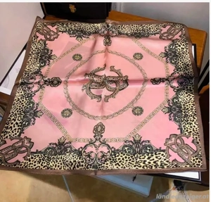 Seidentuch Rosa originalverpackt Leoparden Muster 