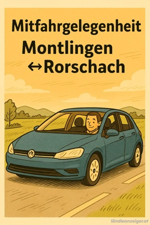 Mitfahrgelegenheit Montlingen   Rorschach (CH)  