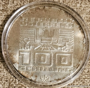 Silber Münzen Österreich, 3 Stück 100 Schilling Silber, 640 er Silber Bild 4