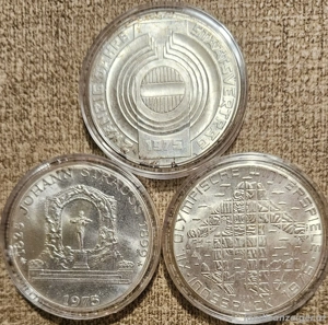 Silber Münzen Österreich, 3 Stück 100 Schilling Silber, 640 er Silber Bild 5