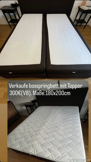 Boxspringbett mit Topper