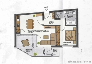 Naturnahe 2-Zimmer-Wohnung mit großzügiger Terrasse in ruhiger Wohngegend in Höchst inkl. TG, Privat Bild 10