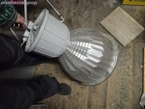 4x Retro-Hallenlampen im Industrie-Look