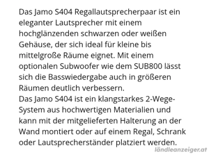 Jamo S404 Regallautsprecher  Bild 2