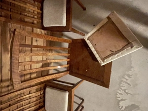 Alte Holzstühle, 4 Stück Bild 6