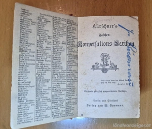 Faszinierende Zeitgeschichte: Taschen-Konversations-Lexikon von 1889 Bild 3