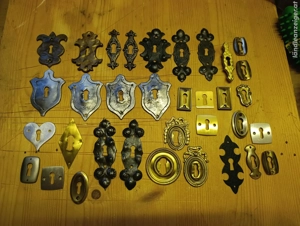 Alte Türschilder-Sammlung - Schlüsselloch-Abdeckungen