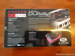TOP Grafikkarte AMD Sapphire Radeon Pulse RX 570 8 GB PCI-E - Top Zustand mit OVP und Zubehör Bild 3