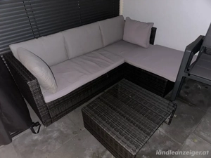 Polyrattan Lounge mit Tisch   Ecklounge Bild 2