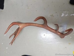 Hirschgeweih bronze gold lackiert  Bild 2