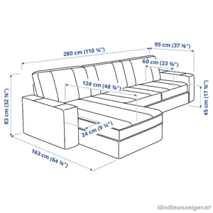 kivik Sofa Ikea hellgrau, sehr bequem, Ecksofa Bild 2