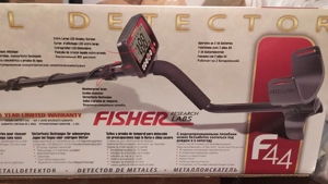 REDUZIERT: Metalldetektor Fisher F44, NEU in Originalverpackung, mit Rechnung