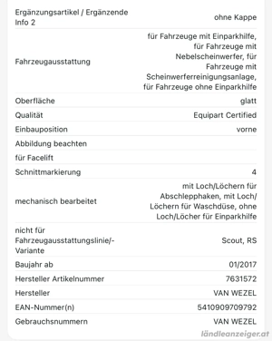 Skoda Octavia RS Stoßstange Bild 2