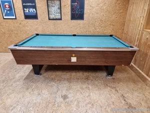 LÖWEN Turnier Pool Classic   Profi Münzbillardtisch 8 ft, 1-teilige Schieferplatte Bild 2