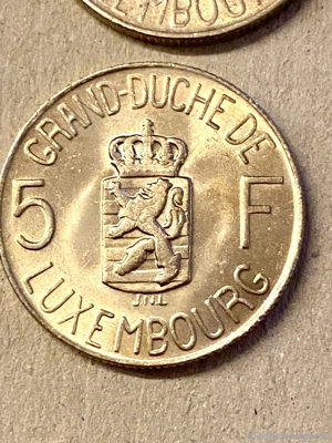 50 Stück Münzen; Luxemburg 5 Franken Bild 4
