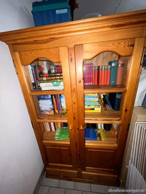 Vollhol Pinienholz Vitrine