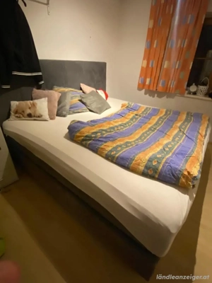 Boxspringbett 2m x 2 m grau Bild 2