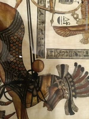 Orginal Hangemaltes ägyptisches Papyrus Gemälde  Bild 3