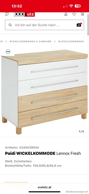 Paidi Wickelkommode mit Aufsatz Bild 4