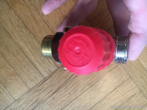 Einrohr  -  Hahnblock Danfoss   Rücklaufverschraubung Bild 4