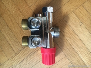 Einrohr  -  Hahnblock Danfoss   Rücklaufverschraubung Bild 3